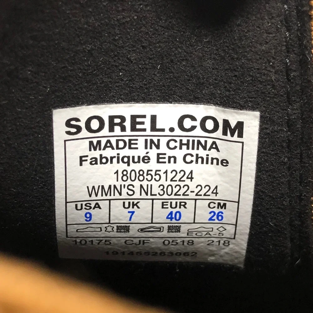 Sorel Joan of Arctic Wedge II Chelsea Boots Womens 9 Camel Brown Urban Outdoor